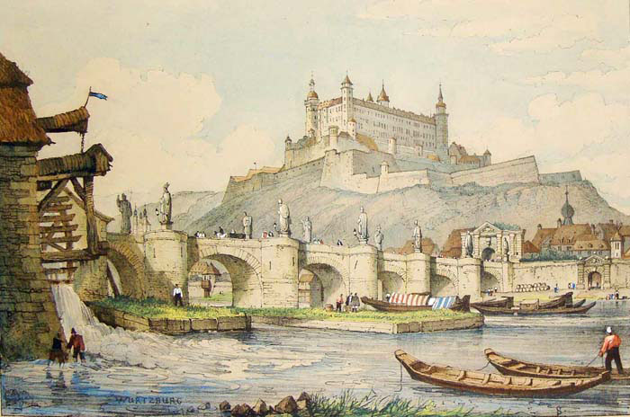 wurtzburg main bridge and marienberg fortress